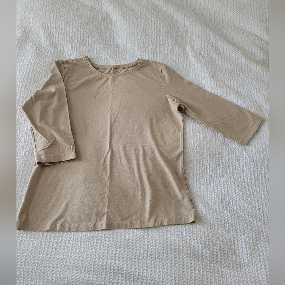 Tan shirt